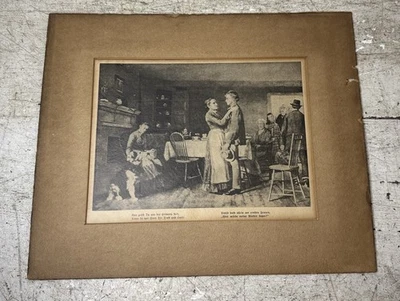 Famosa pintura vintage de Thomas Hovenden de 1890 rompiendo lazos caseros impresión mate Foto 1 de 4