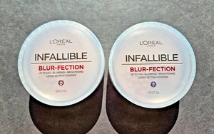2 PACK L'Oreal Paris Infallible Blur-fection Setting Powder #05 PINK MEDIUM DEEP - Picture 1 of 8