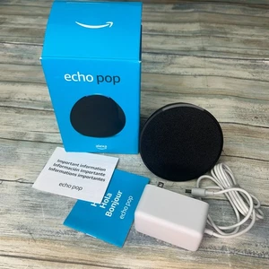 Haut-parleur intelligent Amazon Echo Pop Alexa noir - Photo 1/7