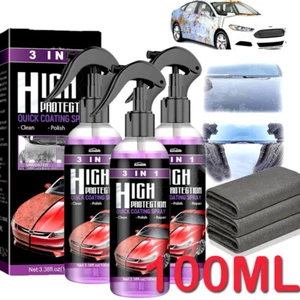 High Protection Quick Car Coat Ceramic 3 in 1 Coating Spray Hydrophobic 100ML - Picture 1 of 27