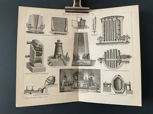 Impresión Ilustración Brockhaus Original Antigua Rara de 1900 ENVÍO GRATUITO - Imagen 1 de 2