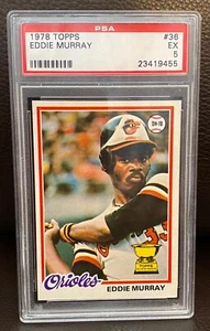 EDDIE MURRAY ROOKIE ๐ฅ 1978 Topps #36 RC๐ฅ ๐ EX PSA 5 ๐ - Picture 1 of 2
