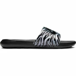 Nike Victori para mujer estampado de una sola extensión negro/negro-plata metálica (CN9676 011) - Imagen 1 de 3