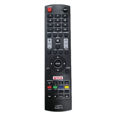 New GJ221-C Remote Control  For Sharp LCD HDTV LC32LE653U LC40LE653U LC43LE653U - Image 1 of 4