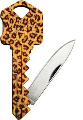 Leopard Cheetah Folding Key Chain Mini Purse Pocket Knife Lockback Blade Womens - Image 1 of 4