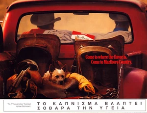 Marlboro Cigarettes Cowboy Come To The Flavor ¡Anuncio impreso original vintage 1995!! - Imagen 1 de 1