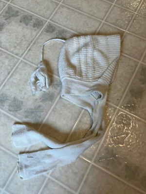 SOMBRERO GORRO BEBÉ TEJIDO BLANCO VINTAGE NIÑAS TALLA 12 MESES? con borla Foto 1 de 4