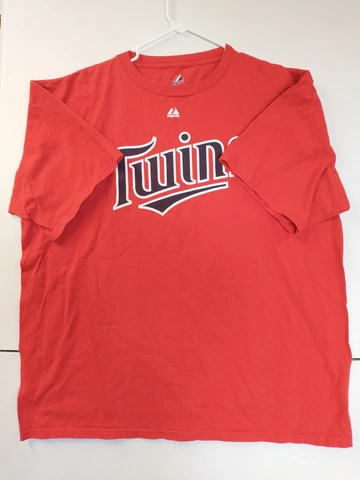 Minnesota Twins Shirt Adult Extra Large Red MLB Baseball MAUER Short Sleeve Mens Cover