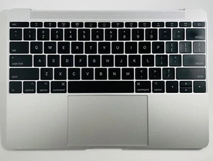 Apple MacBook 12" A1534 E2015  Palmrest TOP Case Keyboard+Touchpad Silver US - Picture 1 of 5