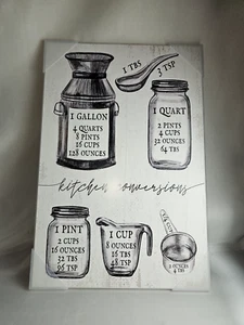 Stupell Industries Kitchen Conversion Chart Word Drawing 18.75 X 12.5 X 0.5 in - Picture 1 of 4