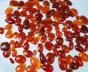 2000 CT WHOLESALE LOT TOP QUALITY ORANGE HESSONITE GARNET CABOCHON RING GEMSTONE - Picture 1 of 7