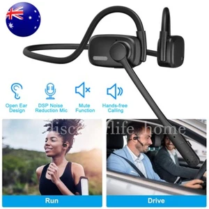 Bluetooth 5.4 Bone Conduction Headset Wireless Headphones with Mic & Mute Button - Photo 1 sur 20
