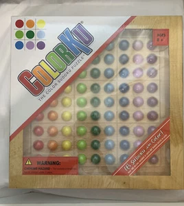 Tic Tac Ku COLORKU Game Color Sudoku Puzzle Solid Wood - Picture 1 of 3