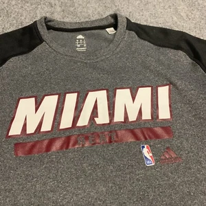 Adidas Miami Heat Pullover Sweater Size Large Long Sleeve Climawarm Mens - Picture 1 of 9