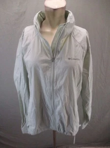 Columbia Size XL Womens Gray 100% Nylon Full Zip Stand Collar Windbreaker 236 - Picture 1 of 11