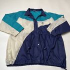 Vintage 90s Windbreaker Jacket Womens Size Medium Full Zip Block Coloring
