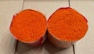 Lot of 2 Vintage Bucilla Precut Latch Hook Yarn WOOL ORANGE - Picture 1 of 2