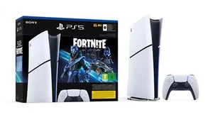 Sony PlayStation 5 PS5 Slim Digital Edition 1 TB Bundle Fortnite PS5DGCSFO - Foto 1 di 4