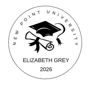 48 Personalized Graduation Class Of 2025 University Envelope Seals Stickers - Picture 1 of 1