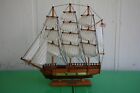 Vintage Wood Model Ship Boat “U.S.S. Constitution craft caravela