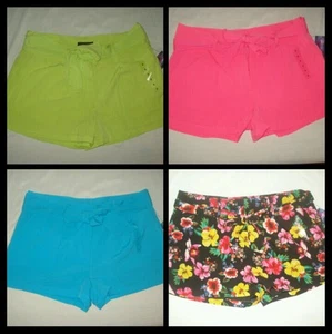 Glo Womens Shorts Tie Front Belted Silky Bottoms Solid Floral - Picture 1 of 25