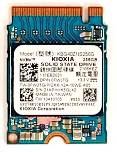 KBG40ZNS256G KIOXIA | Toshiba 256 GB M.2 NVMe 30mm Internal Solid State Drive - Picture 1 of 4
