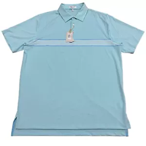 Peter Millar “Crown Sport” Lane Performance Polo Size XL Celeste NWT - Picture 1 of 6