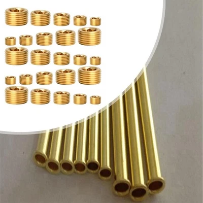 Lot de 25 bouchons NPT en laiton, raccords de tuyaux en laiton, douille - Photo 1/4
