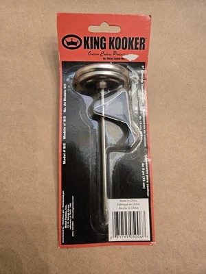 King Kooker 5" Deep Fry Thermometer Stainless Steel with Pot Clasp - New - Image 1 of 4