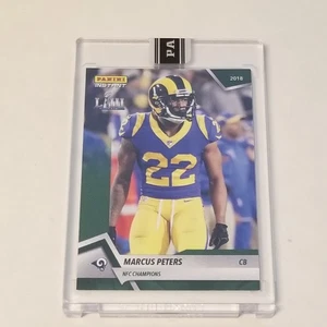 2018 Panini Instant Green #404 Marcus Peters Los Angeles Rams NFC Champs #7/10 - Picture 1 of 2
