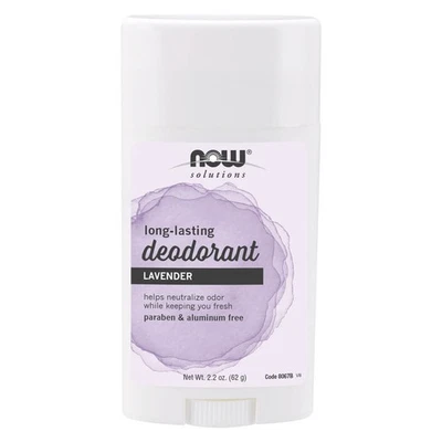 Desodorante en barra de larga duración NOW FOODS lavanda 2,2 oz Foto 1 de 4
