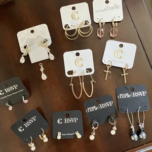Charming Charlie RSVP earrings 10 pair lot NEW - Picture 1 of 8