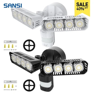 SANSI Motion Sensor LED Security Light 7000LM 54W Energy Efficient FloodLight  - Image 1 of 4