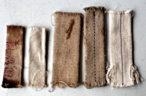 Lot of 5 New & Used OLD Center Draft Oil Kerosene Lamp Wicks 1 1/4", 1 1/2" & 2" - Picture 1 of 2