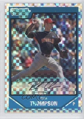 2007 Bowman Draft Chrome Picks Prospects X-Fractor /299 Rich Thompson #BDPP78 - Image 1 of 2