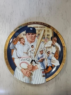 Babe Ruth Hamilton Collection's Best of Baseball Limited Edition Plate #4656G - Image 1 of 2