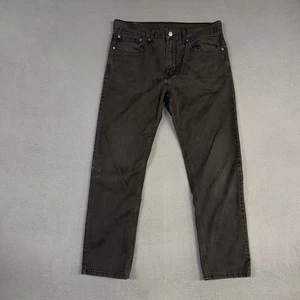Levis Jeans Mens 34x32 (Fits 34x29) Dark Gray 502 Regular Tapered Denim Cotton - Picture 1 of 10