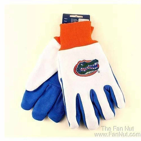 Florida Gators Two Tone Pair GRIP Gloves Sport Work Utility University of Cover