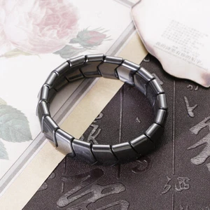 Magnetic Healing Hematite Stone Bracelets Weight Loss Pain Relief Men Women Gift - Picture 1 of 55