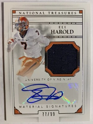 2016 National Treasures Collegiate Materials Auto Eli Harold 77/99 Rookie - Image 1 of 2
