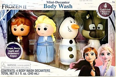 Disney Frozen II 4 quilates mini jarra coleccionables botellas de personajes conjunto de lavado corporal Foto 1 de 2