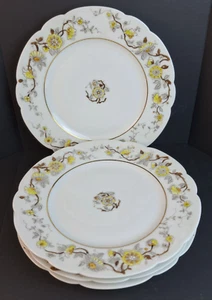 8-3/8" Limoges Haviland & Co. Mittagessen Teller gelb Schleiger 944-1, 4 Stück, Vintage - Bild 1 von 13