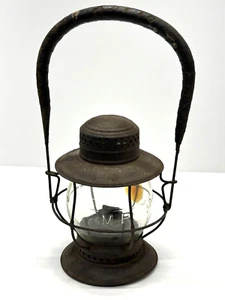 #7 EARLY MISSOURI PACIFIC SAFETY FIRST EMBOSSED T.L.MOORE RAILROAD LANTERN 1906 - Picture 1 of 8