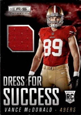 2013 Panini Rookies & Stars Longevity Vance McDonald #39 Dress For Success 2W - Image 1 of 2