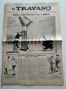 Il Travaso n.6 anno 1963 Settimanale Satirico ENEL chi tocca i fili campa - Picture 1 of 1