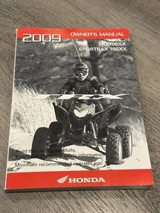 OEM HONDA 2009 TRX700XX SPORTRAX 700XX OWNERS MANUAL - Picture 1 of 2