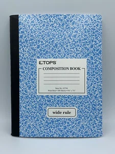 LOT OF 5 Wide Ruled Composition Note Book 100 Sheets - COLORS WILL VARY - Picture 1 of 1