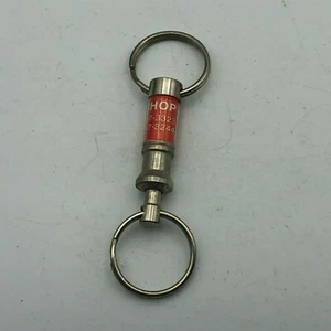 Vintage LAMP SHOP Urbana Springfield IL Advertising Detachable FOB Keychain S3 - Picture 1 of 12