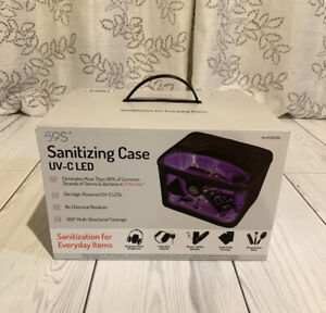 New 59S Uv-C Led Sanitizing Case for Everyday Items 9.5"x7.5"x6" Portable Clear
