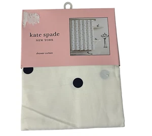 Kate Spade Deco Dot Polka Dot Shower Curtain 72 x 72 New Without Tags - Picture 1 of 3